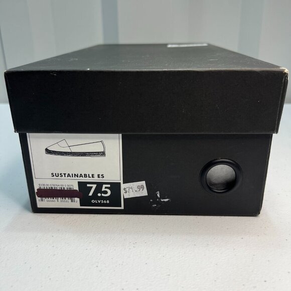 Banana Republic Sustainable ES Canvas Espadrille Olive Slip On Women Size 7.5 - Picture 2 of 10